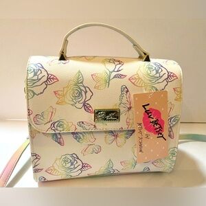***SOLD***Betsey Johnson Pastel Ombré Rainbow Butterfly Crossbody Handbag Purse